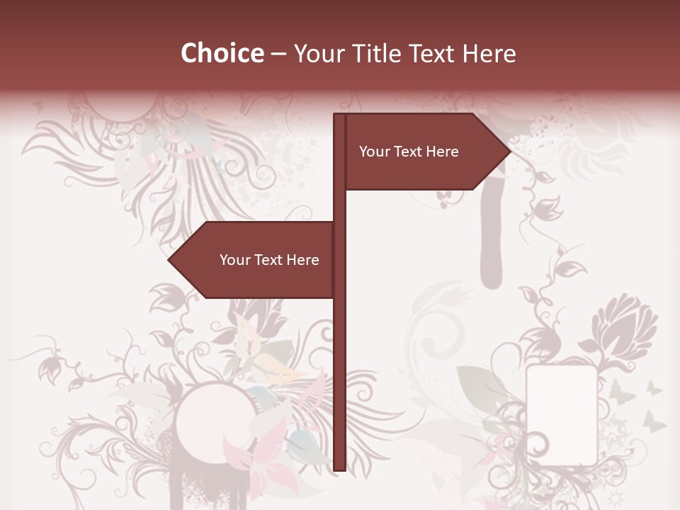 A Red And White Floral Powerpoint Presentation PowerPoint Template