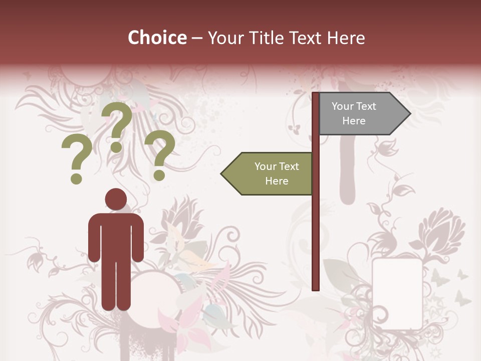 A Red And White Floral Powerpoint Presentation PowerPoint Template