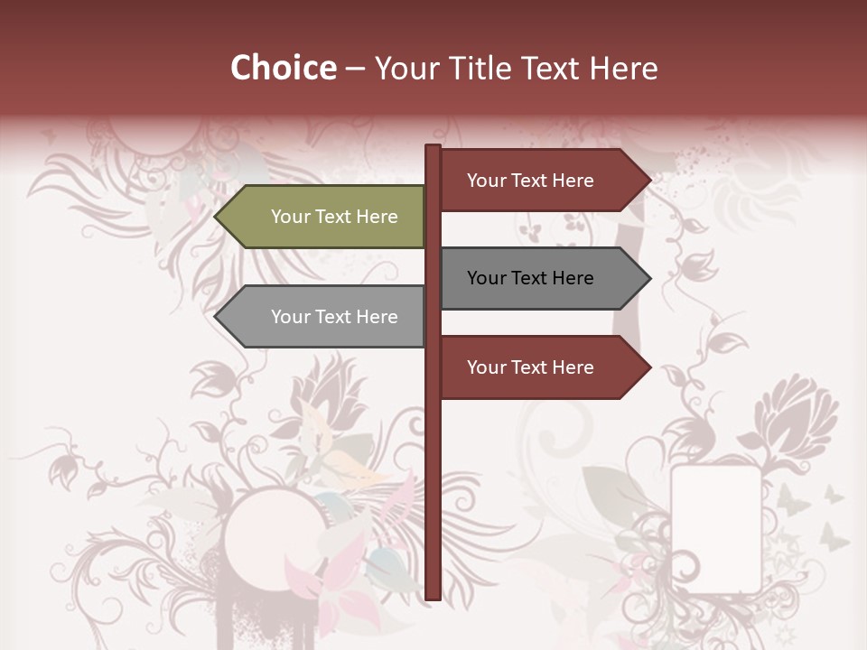 A Red And White Floral Powerpoint Presentation PowerPoint Template