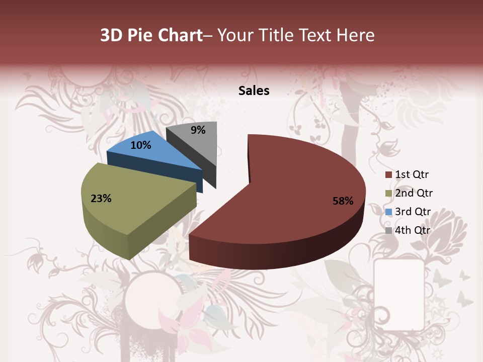 A Red And White Floral Powerpoint Presentation PowerPoint Template