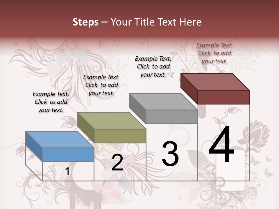 A Red And White Floral Powerpoint Presentation PowerPoint Template