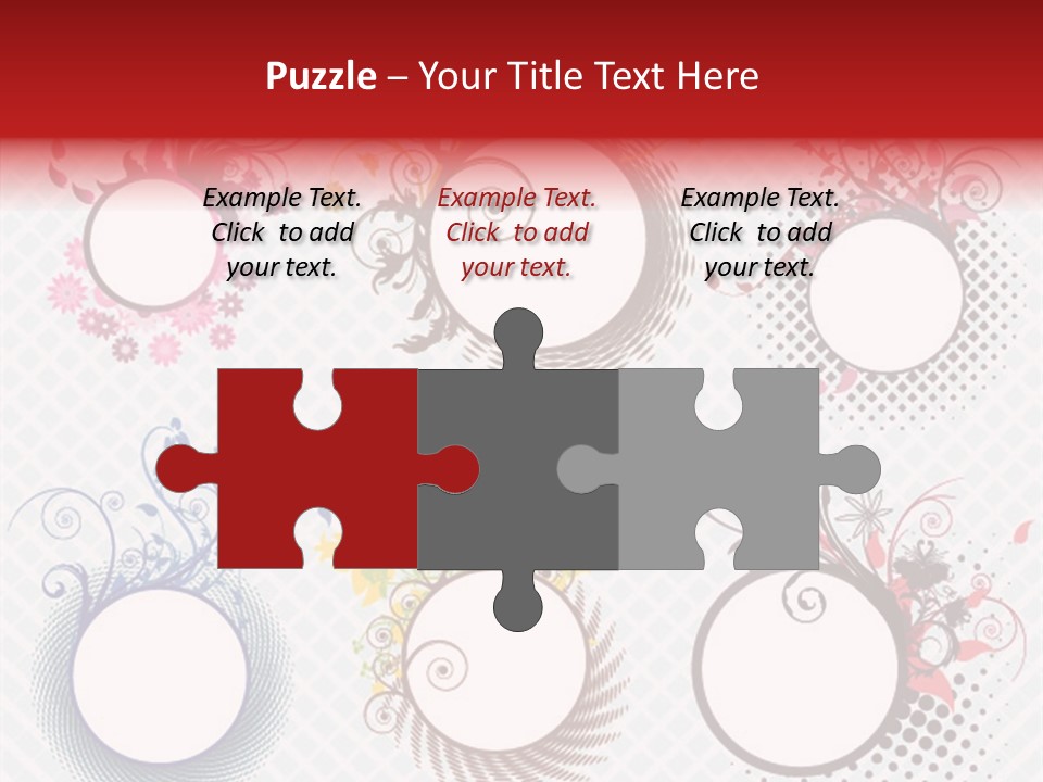 A Set Of Four Colorful Circles With Flowers On Them PowerPoint Template