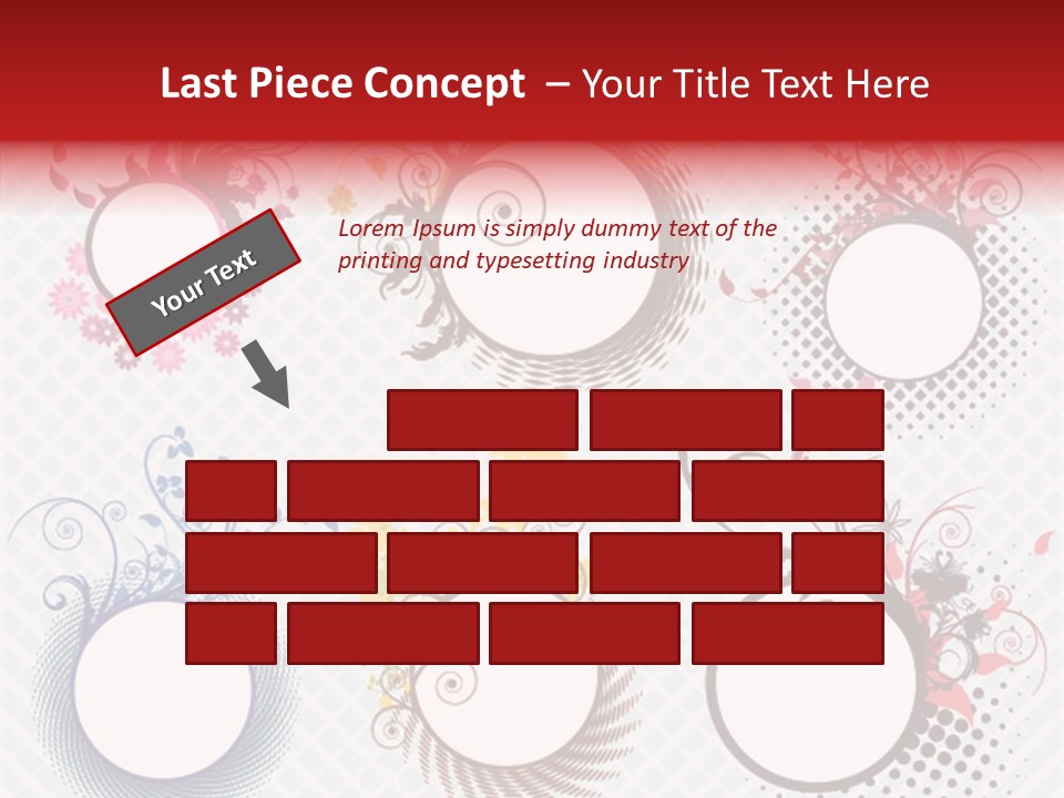 A Set Of Four Colorful Circles With Flowers On Them PowerPoint Template