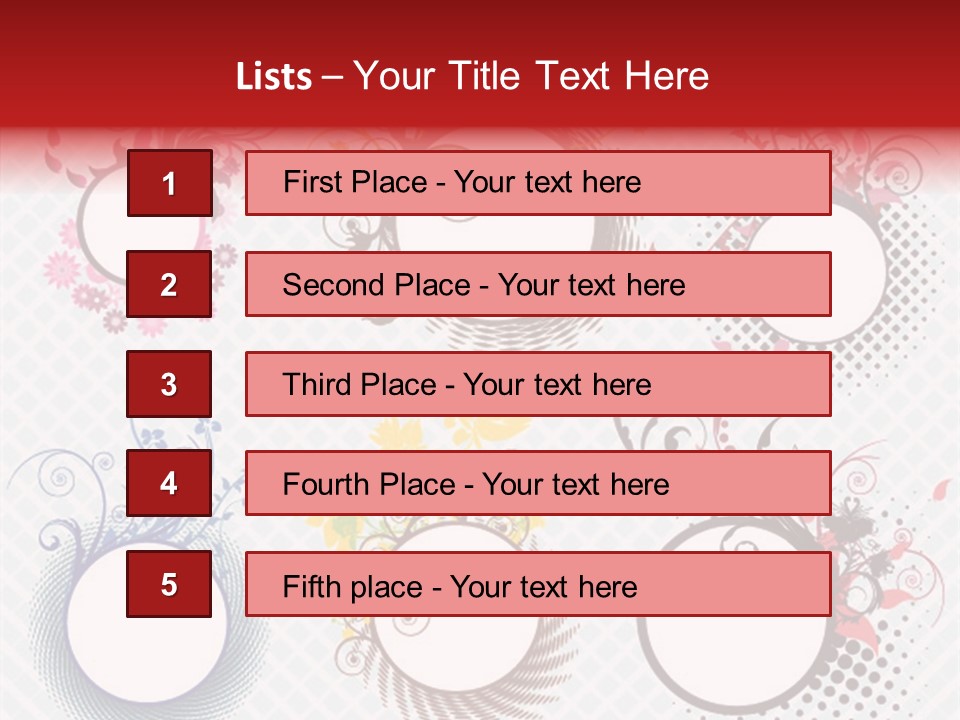 A Set Of Four Colorful Circles With Flowers On Them PowerPoint Template