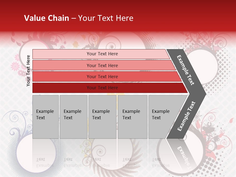A Set Of Four Colorful Circles With Flowers On Them PowerPoint Template