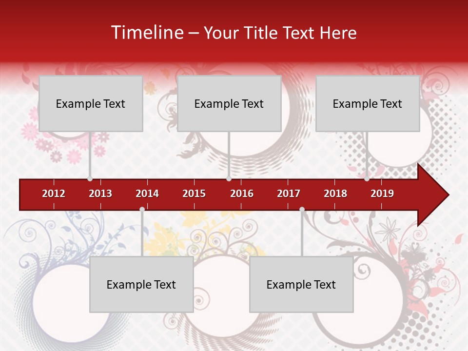 A Set Of Four Colorful Circles With Flowers On Them PowerPoint Template