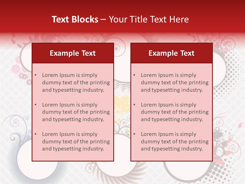 A Set Of Four Colorful Circles With Flowers On Them PowerPoint Template