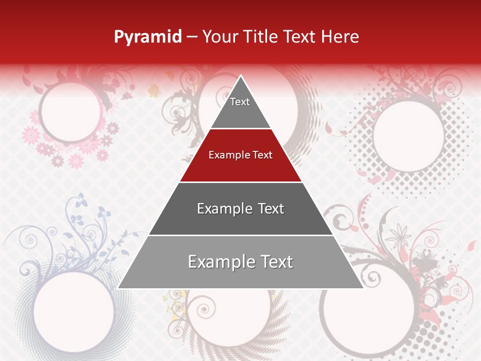 A Set Of Four Colorful Circles With Flowers On Them PowerPoint Template