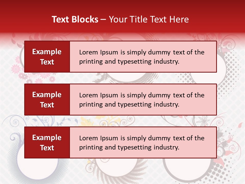 A Set Of Four Colorful Circles With Flowers On Them PowerPoint Template
