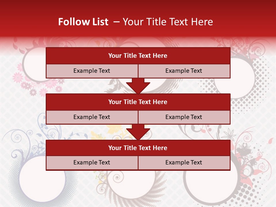 A Set Of Four Colorful Circles With Flowers On Them PowerPoint Template