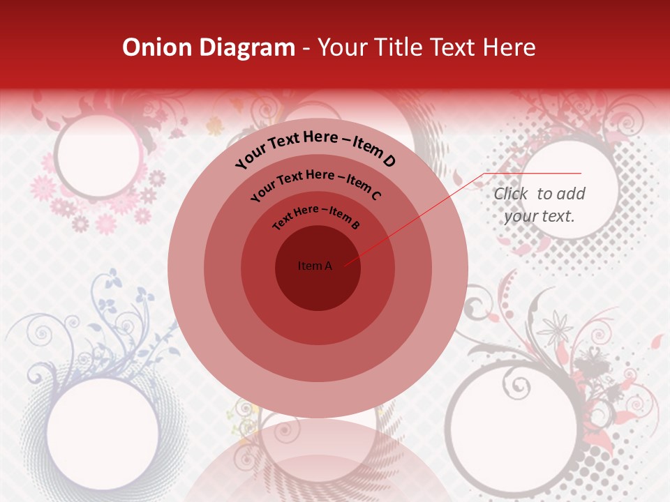 A Set Of Four Colorful Circles With Flowers On Them PowerPoint Template