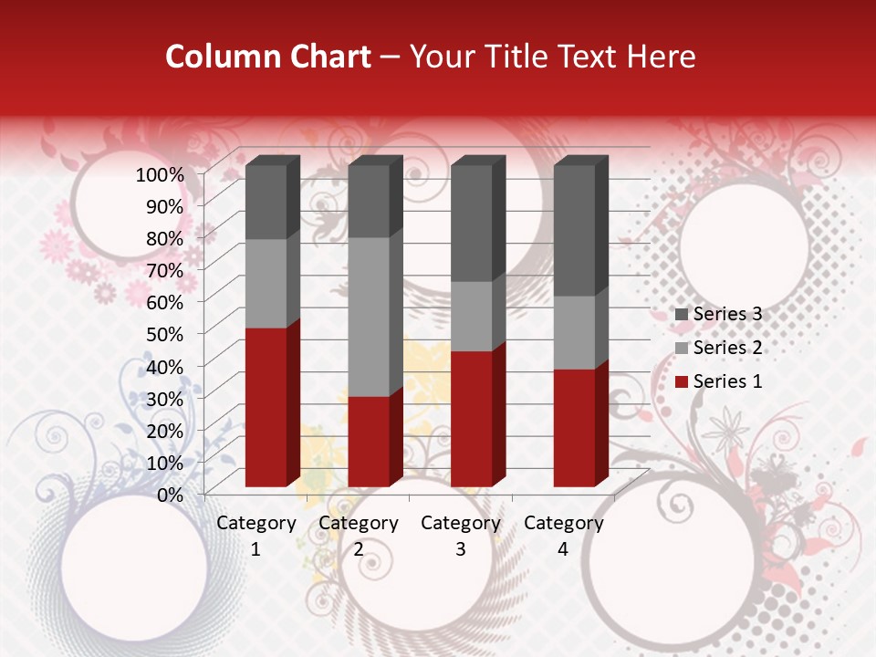 A Set Of Four Colorful Circles With Flowers On Them PowerPoint Template
