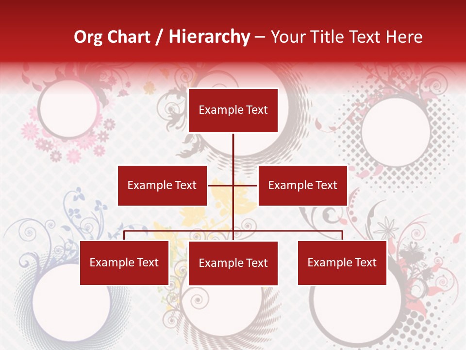 A Set Of Four Colorful Circles With Flowers On Them PowerPoint Template