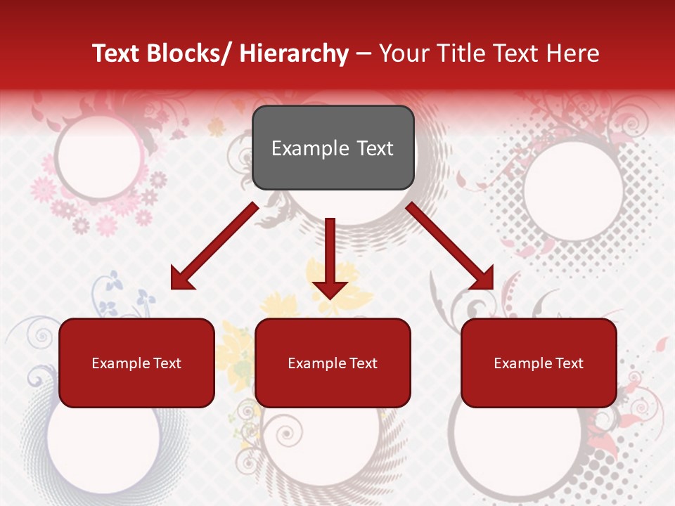 A Set Of Four Colorful Circles With Flowers On Them PowerPoint Template