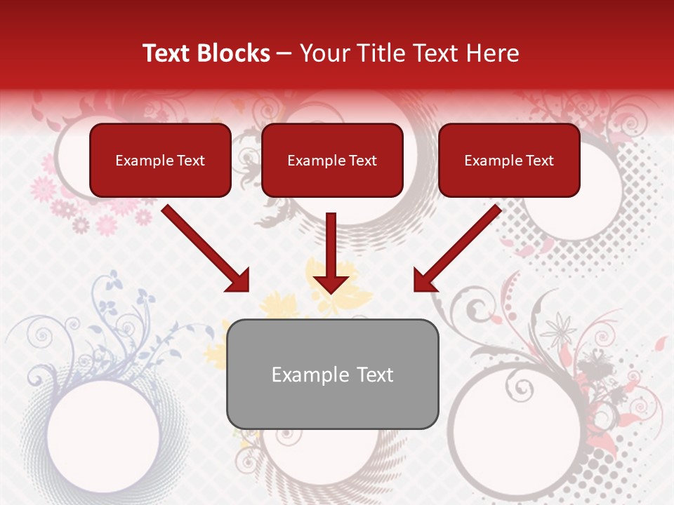 A Set Of Four Colorful Circles With Flowers On Them PowerPoint Template
