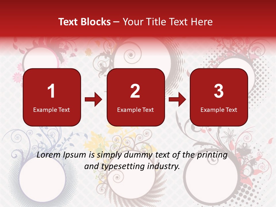A Set Of Four Colorful Circles With Flowers On Them PowerPoint Template