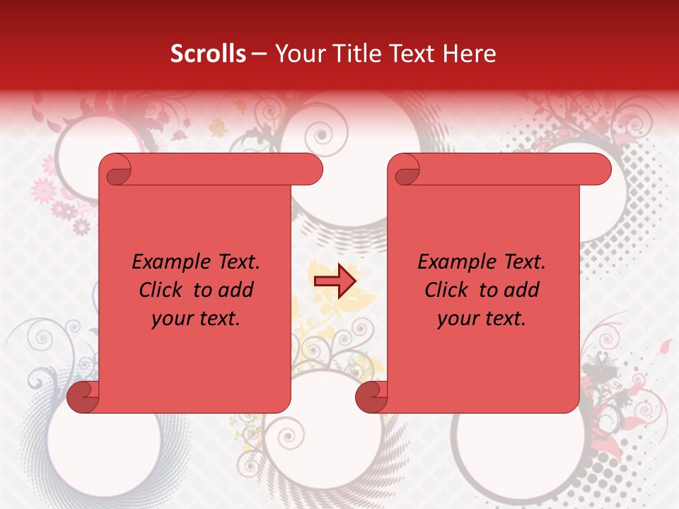 A Set Of Four Colorful Circles With Flowers On Them PowerPoint Template