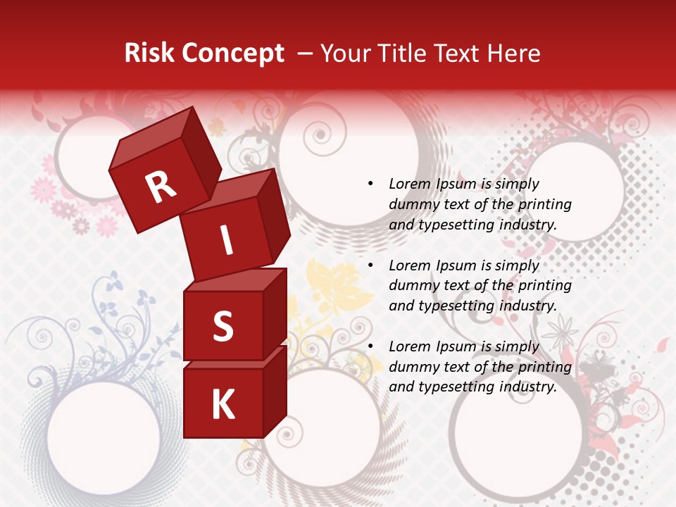 A Set Of Four Colorful Circles With Flowers On Them PowerPoint Template