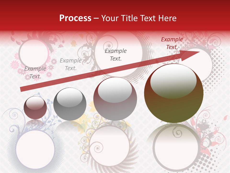 A Set Of Four Colorful Circles With Flowers On Them PowerPoint Template
