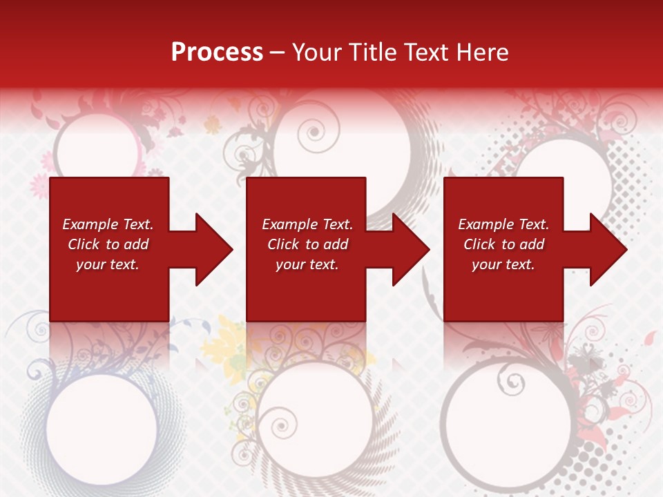 A Set Of Four Colorful Circles With Flowers On Them PowerPoint Template