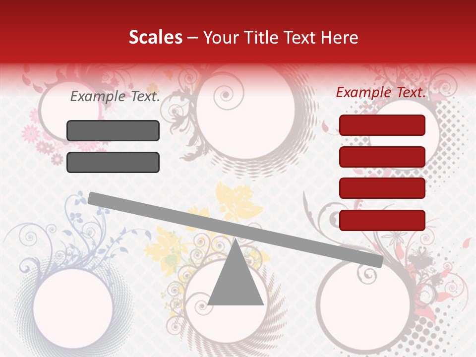 A Set Of Four Colorful Circles With Flowers On Them PowerPoint Template