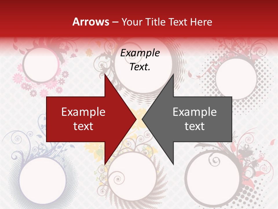 A Set Of Four Colorful Circles With Flowers On Them PowerPoint Template
