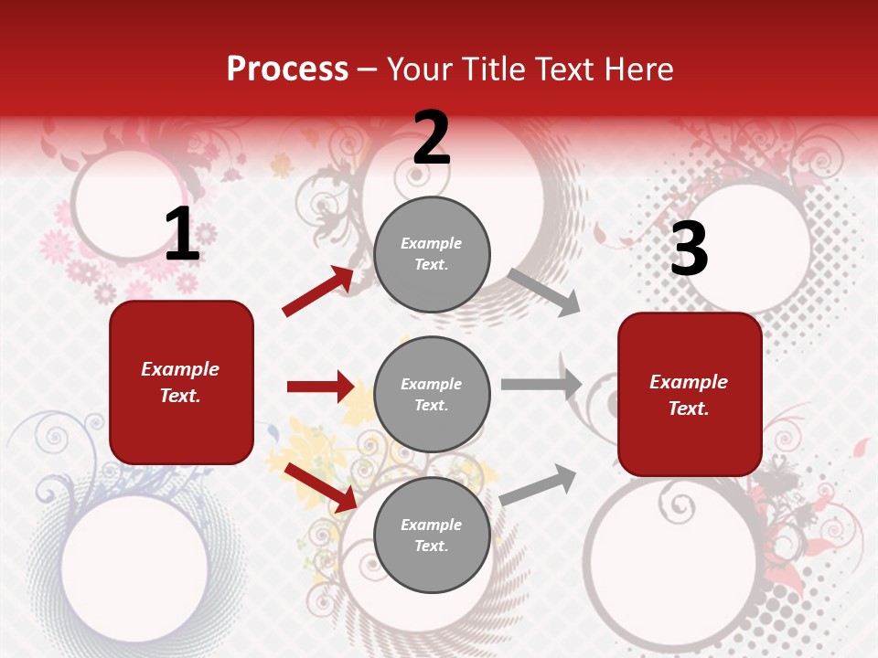 A Set Of Four Colorful Circles With Flowers On Them PowerPoint Template