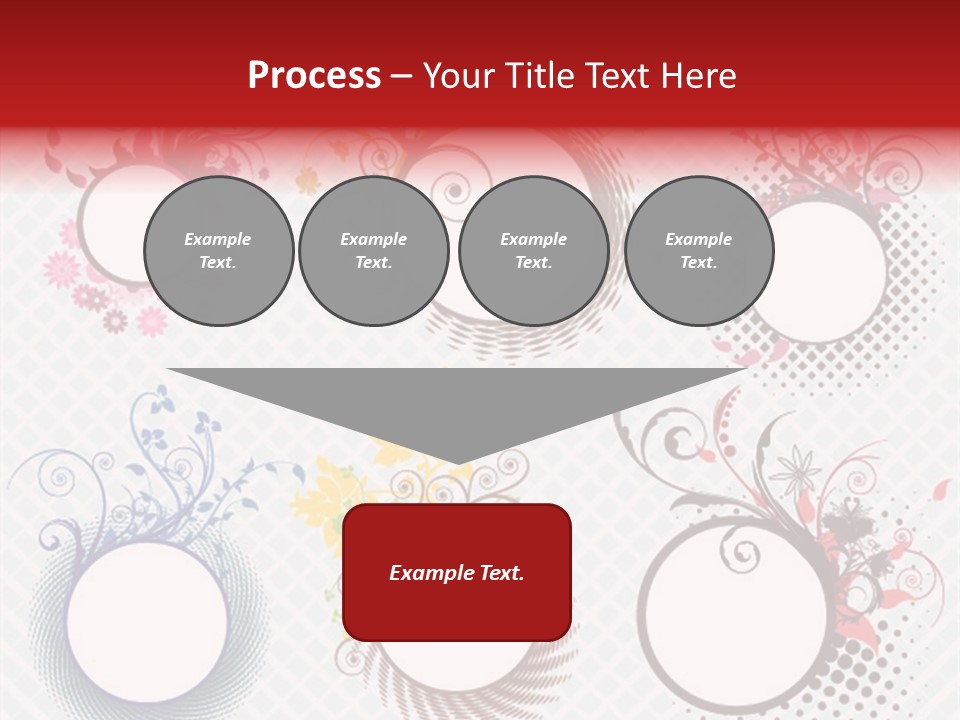 A Set Of Four Colorful Circles With Flowers On Them PowerPoint Template