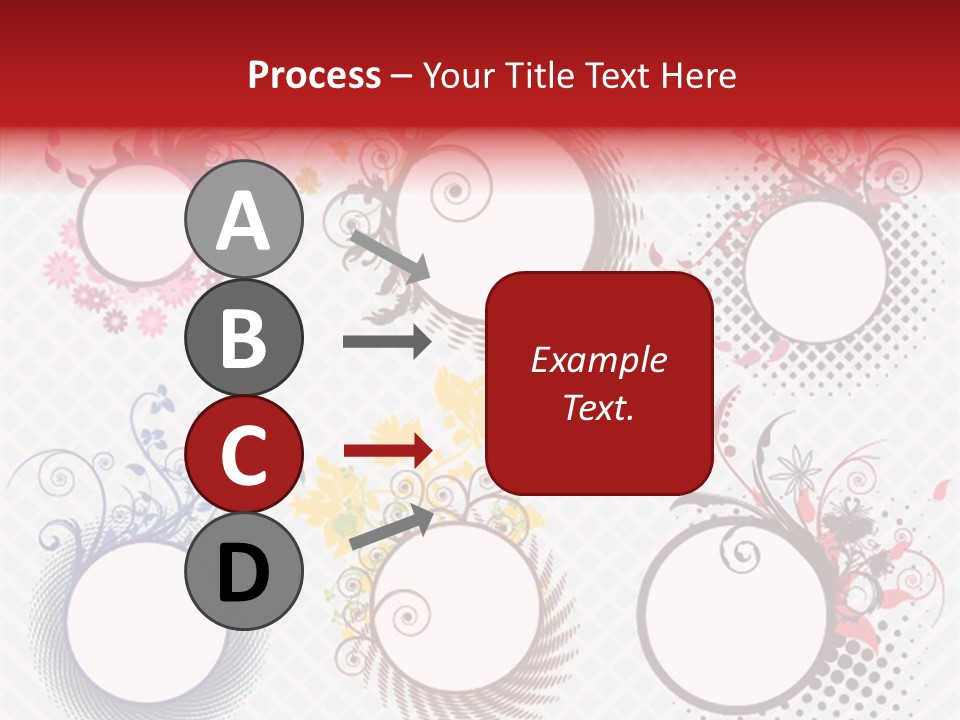 A Set Of Four Colorful Circles With Flowers On Them PowerPoint Template