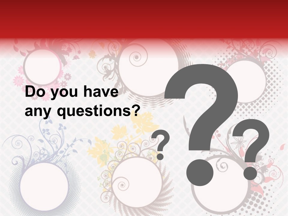 A Set Of Four Colorful Circles With Flowers On Them PowerPoint Template