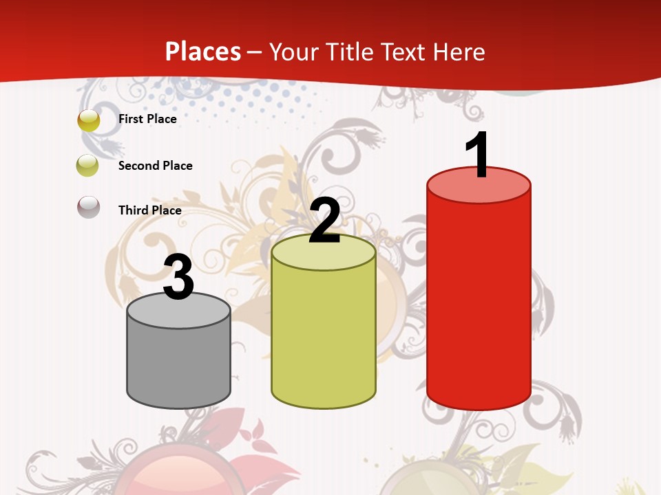 A Red And White Background With A Bunch Of Different Shapes PowerPoint Template