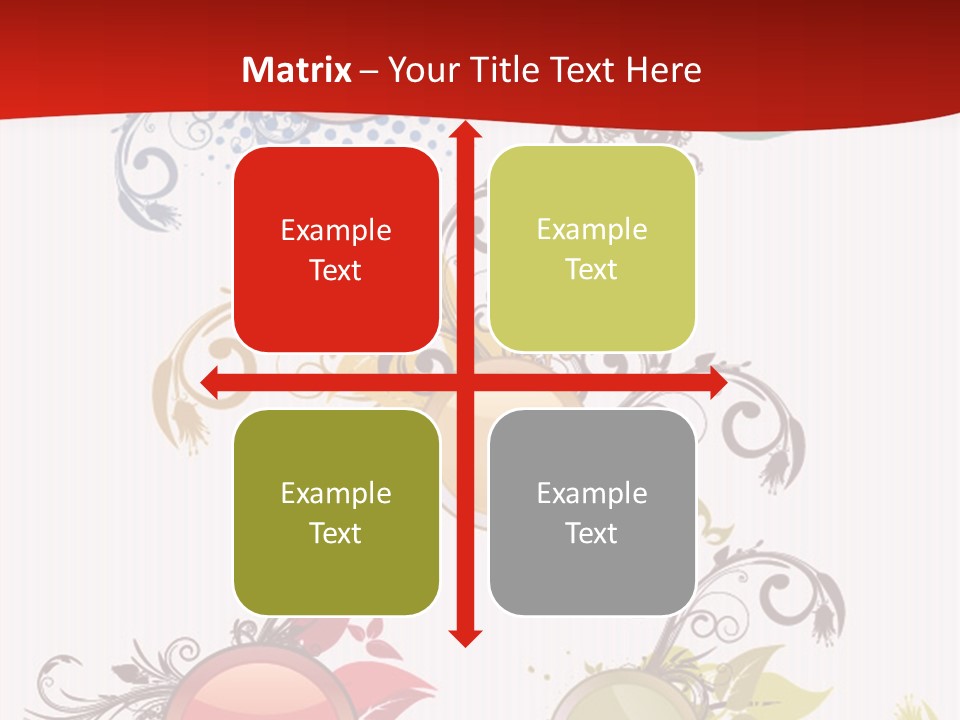 A Red And White Background With A Bunch Of Different Shapes PowerPoint Template