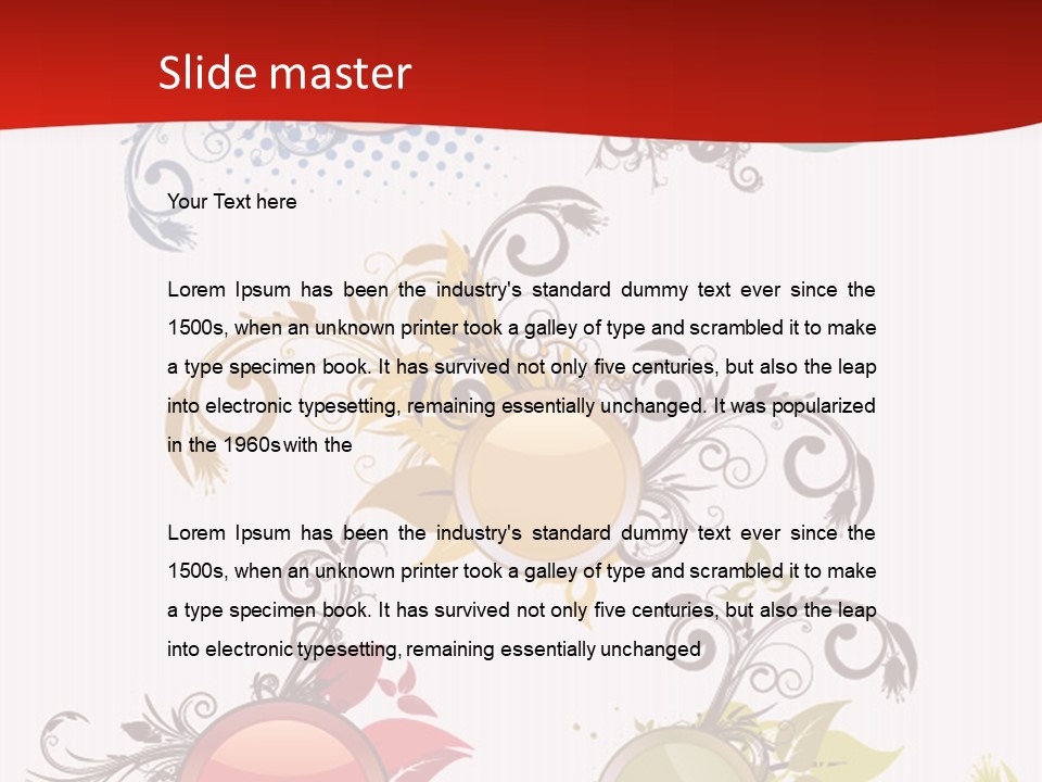 A Red And White Background With A Bunch Of Different Shapes PowerPoint Template