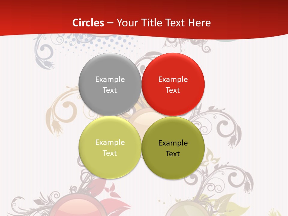 A Red And White Background With A Bunch Of Different Shapes PowerPoint Template