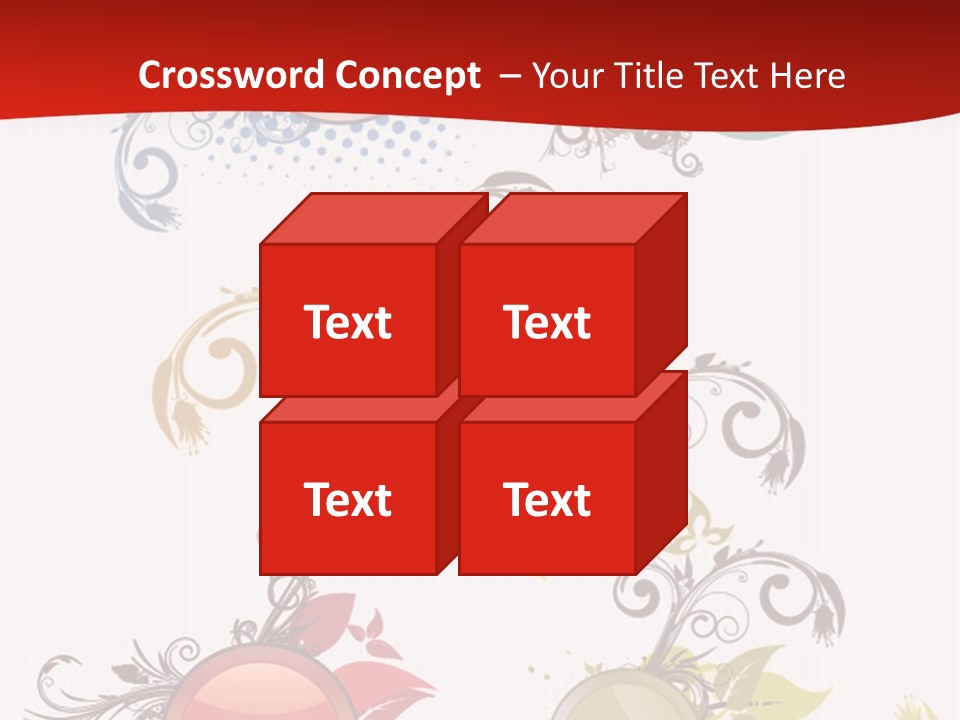 A Red And White Background With A Bunch Of Different Shapes PowerPoint Template