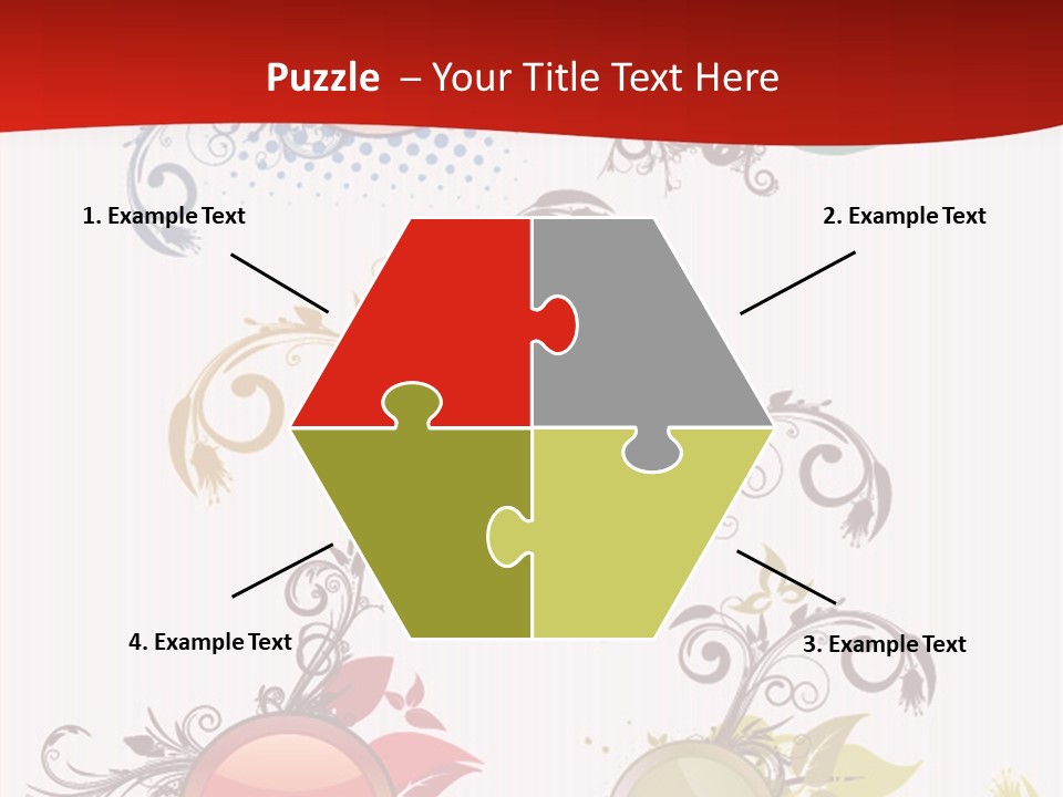 A Red And White Background With A Bunch Of Different Shapes PowerPoint Template