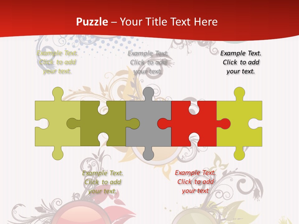A Red And White Background With A Bunch Of Different Shapes PowerPoint Template