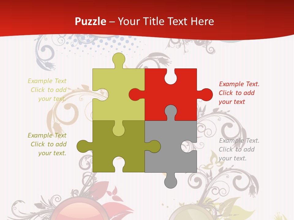 A Red And White Background With A Bunch Of Different Shapes PowerPoint Template