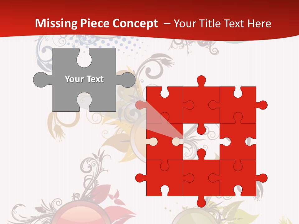 A Red And White Background With A Bunch Of Different Shapes PowerPoint Template