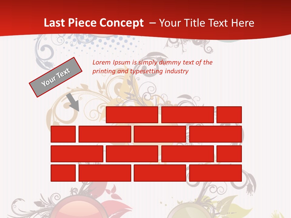 A Red And White Background With A Bunch Of Different Shapes PowerPoint Template