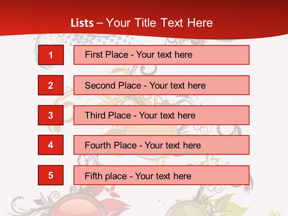 A Red And White Background With A Bunch Of Different Shapes PowerPoint Template