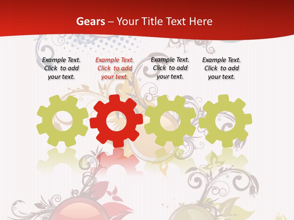 A Red And White Background With A Bunch Of Different Shapes PowerPoint Template