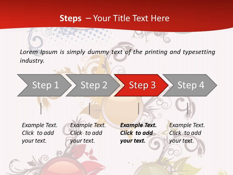A Red And White Background With A Bunch Of Different Shapes PowerPoint Template