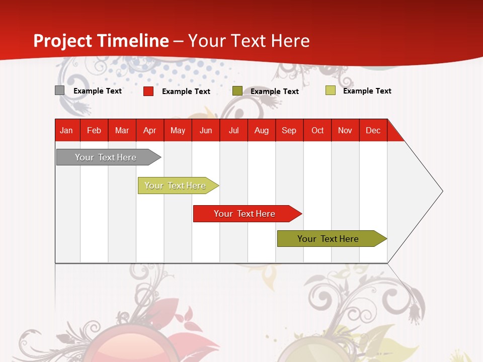 A Red And White Background With A Bunch Of Different Shapes PowerPoint Template