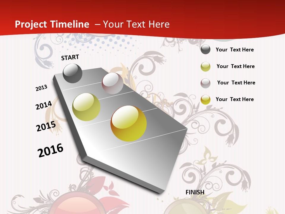 A Red And White Background With A Bunch Of Different Shapes PowerPoint Template