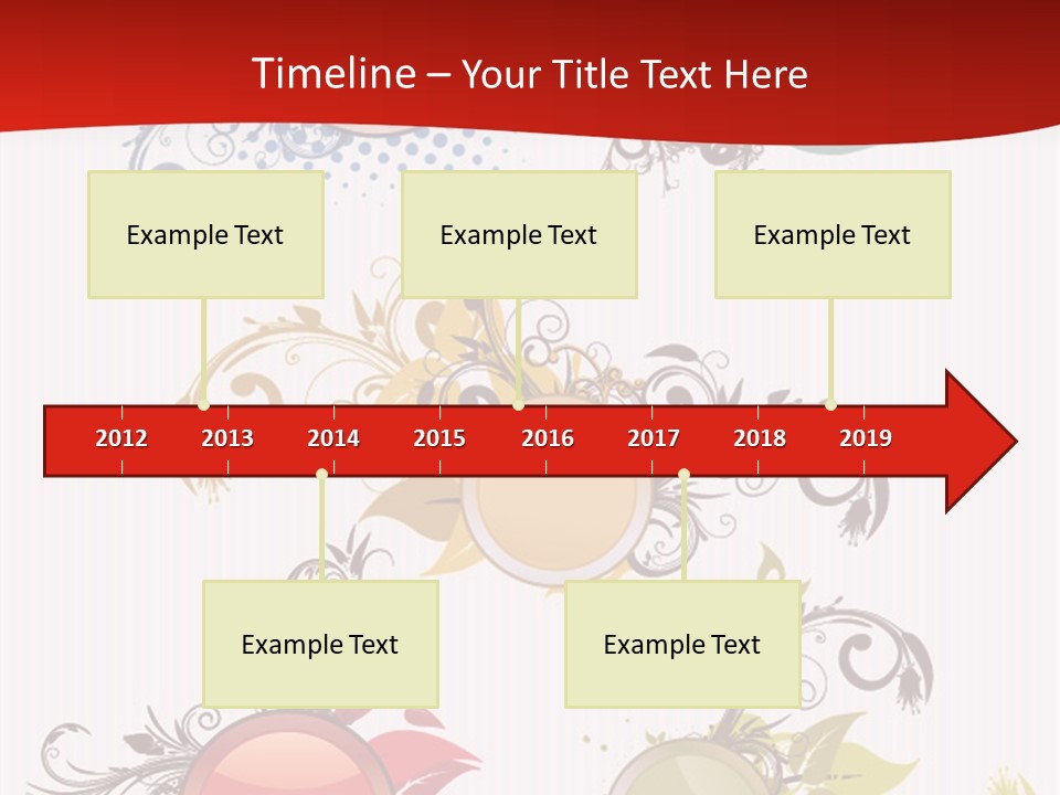 A Red And White Background With A Bunch Of Different Shapes PowerPoint Template