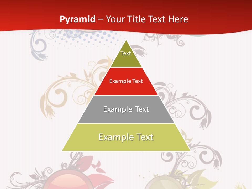 A Red And White Background With A Bunch Of Different Shapes PowerPoint Template