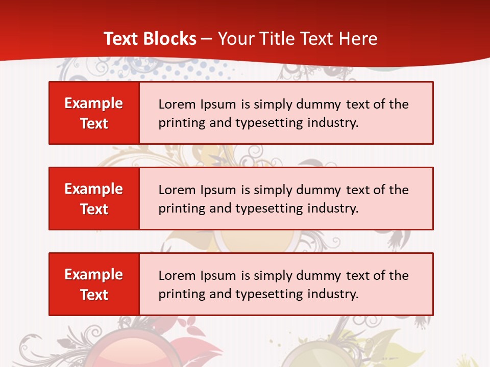 A Red And White Background With A Bunch Of Different Shapes PowerPoint Template