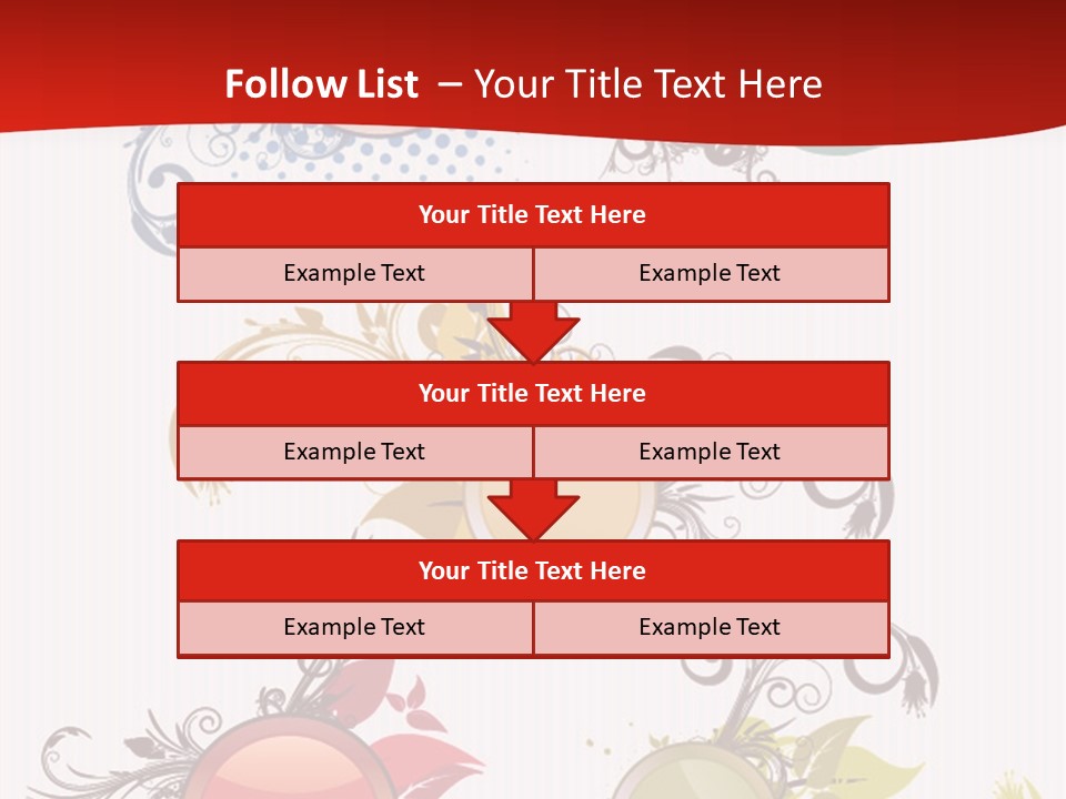 A Red And White Background With A Bunch Of Different Shapes PowerPoint Template