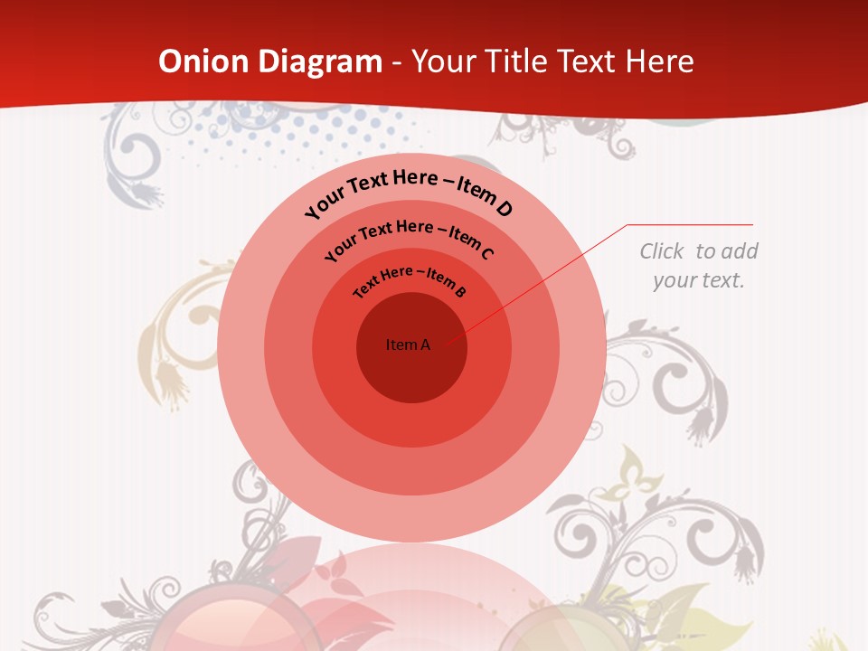 A Red And White Background With A Bunch Of Different Shapes PowerPoint Template